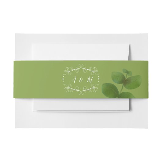 Wedding Green Chic Einladungsbanderole (Vorderseite Beispiel)