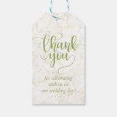 Wedding Green Chic Geschenkanhänger (Rückseite)