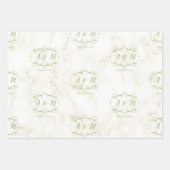 Wedding Green Chic Geschenkpapier Set (Vorderseite 3)