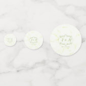 Wedding Green Chic Konfetti (Vorderseiten)