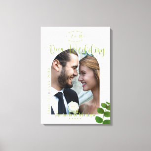 Wedding Green Chic Leinwanddruck