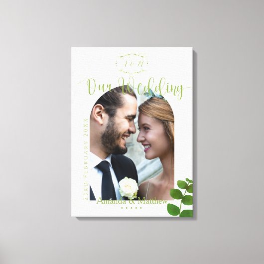 Wedding Green Chic Leinwanddruck (Vorderseite)