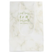 Wedding Green Chic Mittlere Geschenktüte (Rückseite)