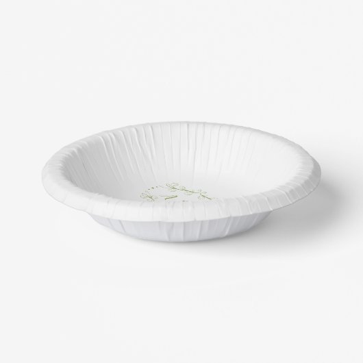 Wedding Green Chic Pappteller (Gewinkelt)