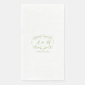Wedding Green Chic Serviette (Vorderseite)