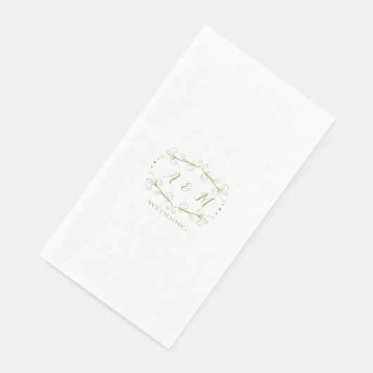 Wedding Green Chic Serviette (Ecke)