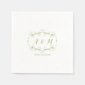 Wedding Green Chic Serviette (Vorderseite)