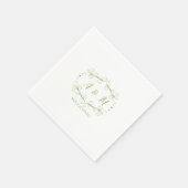 Wedding Green Chic Serviette (Ecke)