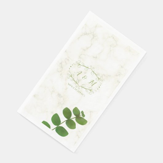 Wedding Green Chic Serviette (Ecke)