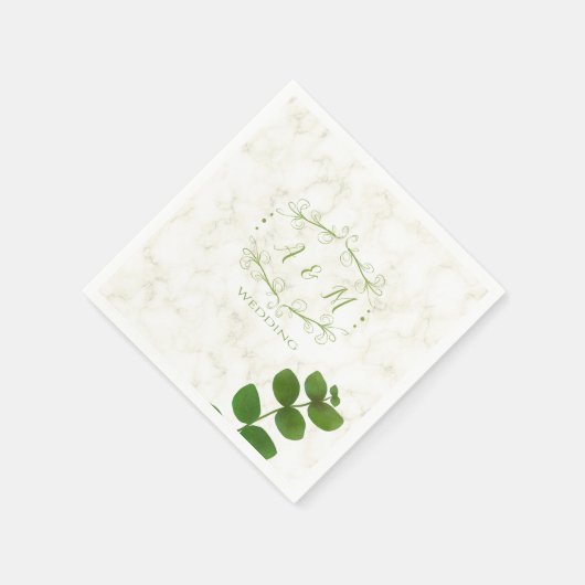 Wedding Green Chic Serviette (Ecke)