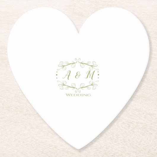 Wedding Green Chic Untersetzer (Vorderseite)