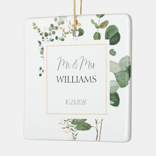 Wedding Greenery Couple FOTO Elegant New New New Keramikornament (Links)