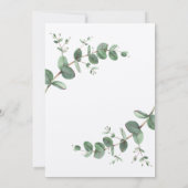Wedding greenery Eucalyptus botanical modern kraft Einladung (Rückseite)