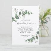 Wedding greenery Eucalyptus botanical modern kraft Einladung (Stehend Vorderseite)