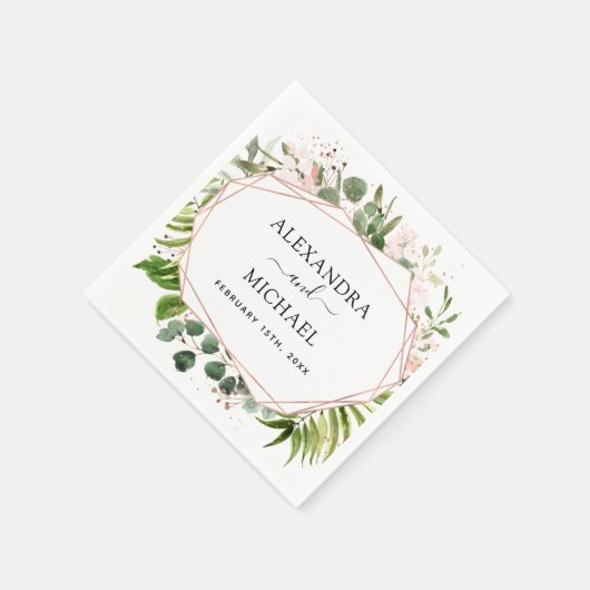 Wedding Greenery Eucalyptus Botanical Serviette (Ecke)