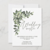 Wedding Greenery Eucalyptus Bouquet Watercolor Einladung (Rückseite)