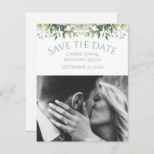 Wedding Greenery Eucalyptus Watercolor (Vorne/Hinten)