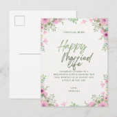 Wedding greeting  einladungspostkarte (Vorne/Hinten)