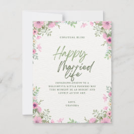 Wedding greetings RSVP karte