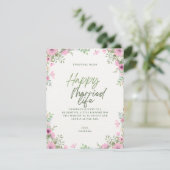 Wedding greetings RSVP karte (Stehend Vorderseite)