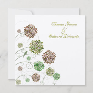 Wedding grüne Giebel-personalisierte Einladung