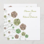 Wedding grüne Giebel-personalisierte Einladung (Vorne/Hinten)