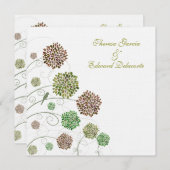 Wedding grüne Giebel-personalisierte Einladung (Vorne/Hinten)