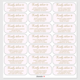 Wedding Guest Address Custom-Cut Vinyl Sticker