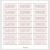 Wedding Guest Address Label 21 Verschiedene Adress (Blatt)