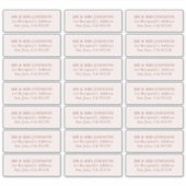 Wedding Guest Address Label 21 Verschiedene Adress (Vorderseite)