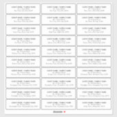 Wedding Guest Address Label 30 separate Adressen (Blatt)