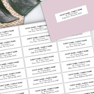 Wedding Guest Address Label 30 separate Adressen
