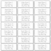 Wedding Guest Address Stickers Aufkleber (Vorderseite)