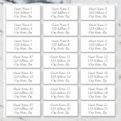 Wedding Guest Address Stickers Aufkleber