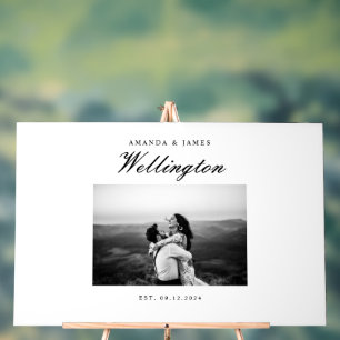 Wedding Guest Book Alternative Elegantes Foto Acrylschild