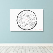 Wedding Guest Book Alternative - gedruckte Leinwan Leinwanddruck (Insitu (Holzboden))