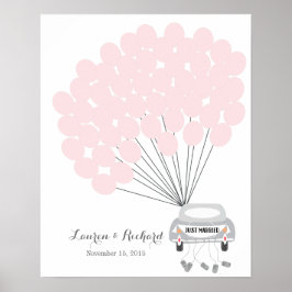 Wedding Guest Book Alternative mit 50 Ballons Poster