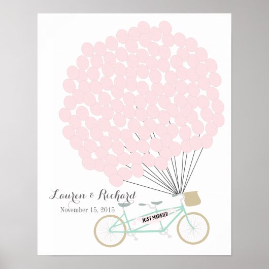 Wedding Guest Book Alternative mit Rad Poster (Vorne)