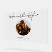 Wedding Guest Book Alternative Script Foto Acrylschild (Winkel)