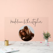 Wedding Guest Book Alternative Script Foto Acrylschild (Hochzeit)