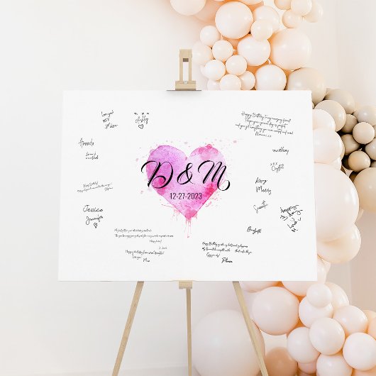 Wedding Guest Book Alternative, Signature Sign Poster
