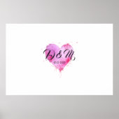 Wedding Guest Book Alternative, Signature Sign Poster (Vorne)