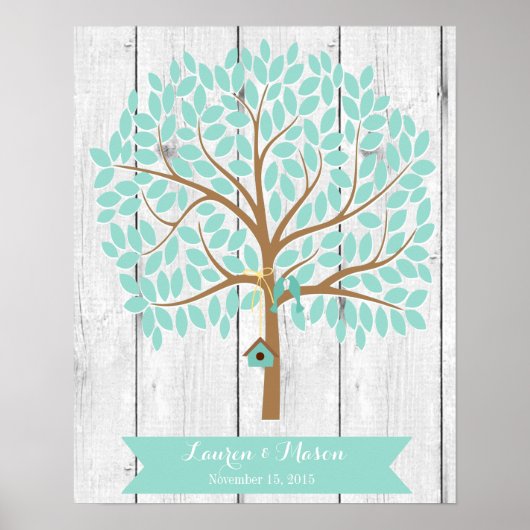 Wedding Guest Book Alternative Tree, 155 Blätter Poster (Vorne)