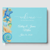 Wedding Guest Book-Beach Shells Gästebuch (Vorderseite)