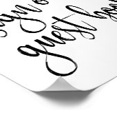 Wedding Guest Book Black and White 8x10 Sign Poster (Ecke)