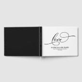 Wedding Guest Book Black Elegante Script Gästebuch (Voll)