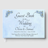Wedding Guest Book Blue Peony Gästebuch (Vorderseite)
