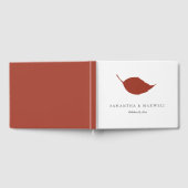 Wedding Guest Book Burnt Orange Leaf Gästebuch (Voll)