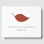 Wedding Guest Book Burnt Orange Leaf Gästebuch (Vorderseite)