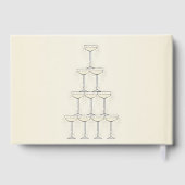 Wedding Guest Book Champagne Glasses Gästebuch (Rückseite)